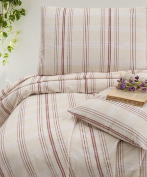 Sarıgıvrak Bordo Çizgili Yastık Kılıfı 2 li 50x70cm Kastamonu Dokuması