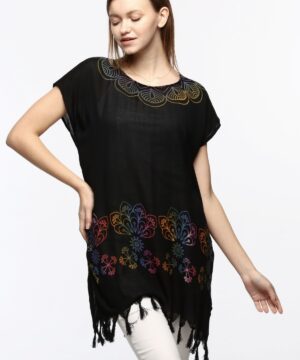 Bluz(Desen-8318) Taş Baskı Pamuk