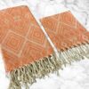 Peştemal-Peşkir 2'li Takım(Turuncu) Kilim Serisi Pamuk - Görsel 4