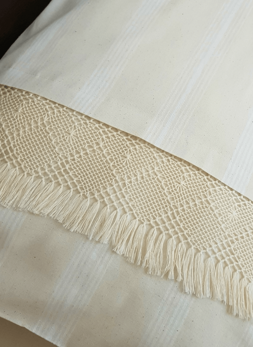 Sarıgıvrak Yastık Kılıfı (Tırnak Bağlı) 2 li 50×70Cm Kastamonu Dokuması - Görsel 4