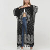 Kimono/Kaftan(Desen-55) Taş Baskı Pamuk - Görsel 6