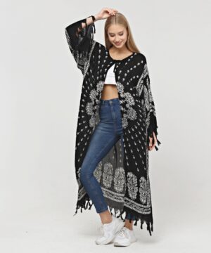 Kimono/Kaftan(Desen-55) Taş Baskı Pamuk