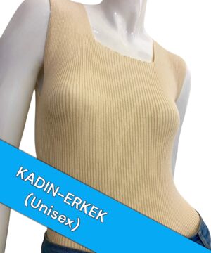 Kadın/Erkek(Uyumlu) Kolsuz (ATLET) Ekru (Kastamonu Fanilası)