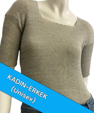 Kadın/Erkek(Uyumlu) Yarım Kollu (ATLET) Açık Gri (Kastamonu Fanilası)