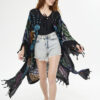 Kimono/Kaftan(Desen-66) Taş Baskı Pamuk - Görsel 7