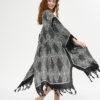 Kimono/Kaftan(Desen-44) Taş Baskı Pamuk - Görsel 5
