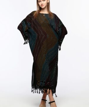 Önü KAPALI Kimono(Desen-124) Taş Baskı Pamuk