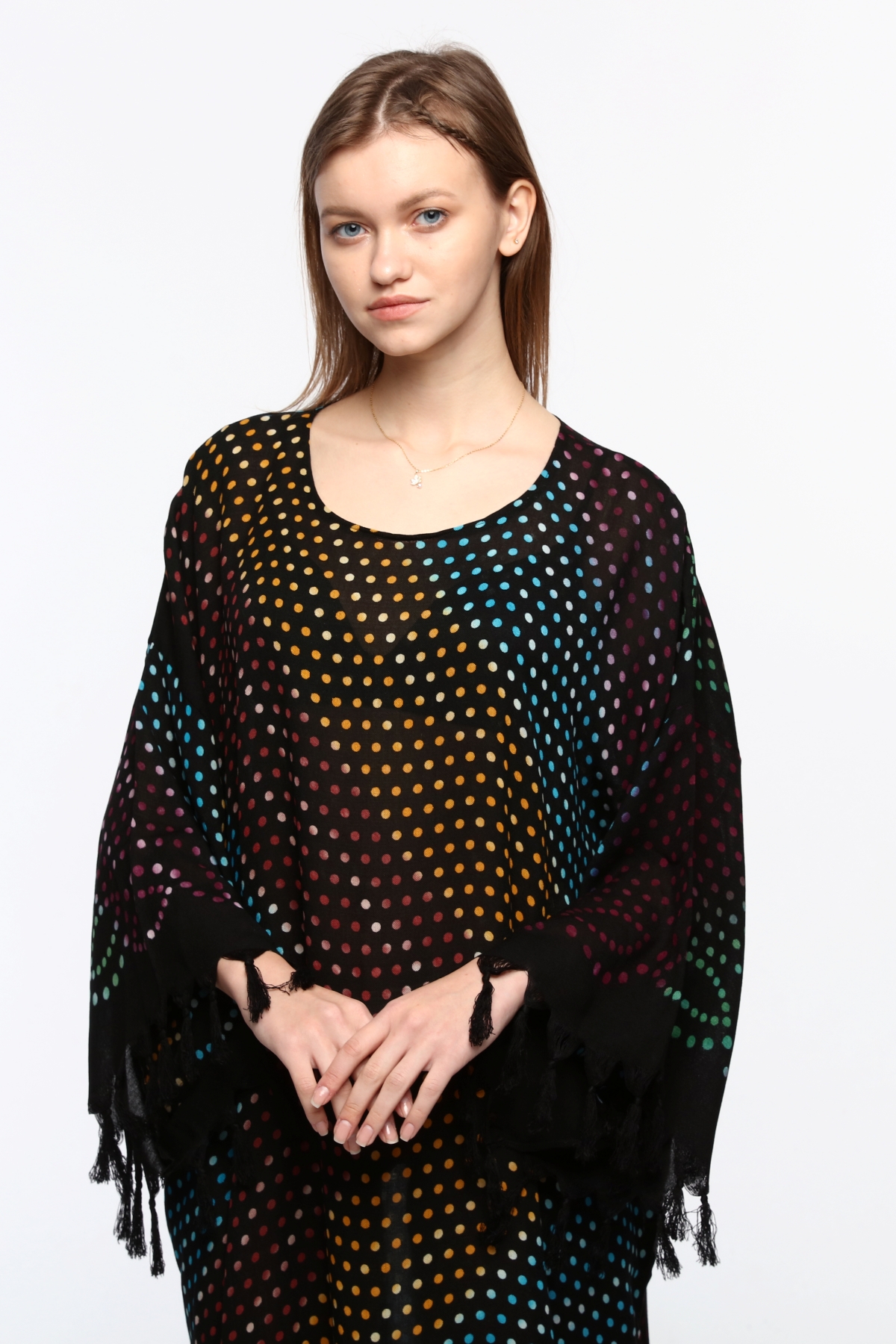 Önü KAPALI Kimono(Desen-124) Taş Baskı Pamuk - Görsel 11