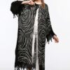 Kimono/Kaftan(Desen-68) Taş Baskı Pamuk - Görsel 3