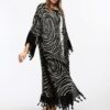 Kimono/Kaftan(Desen-68) Taş Baskı Pamuk - Görsel 8