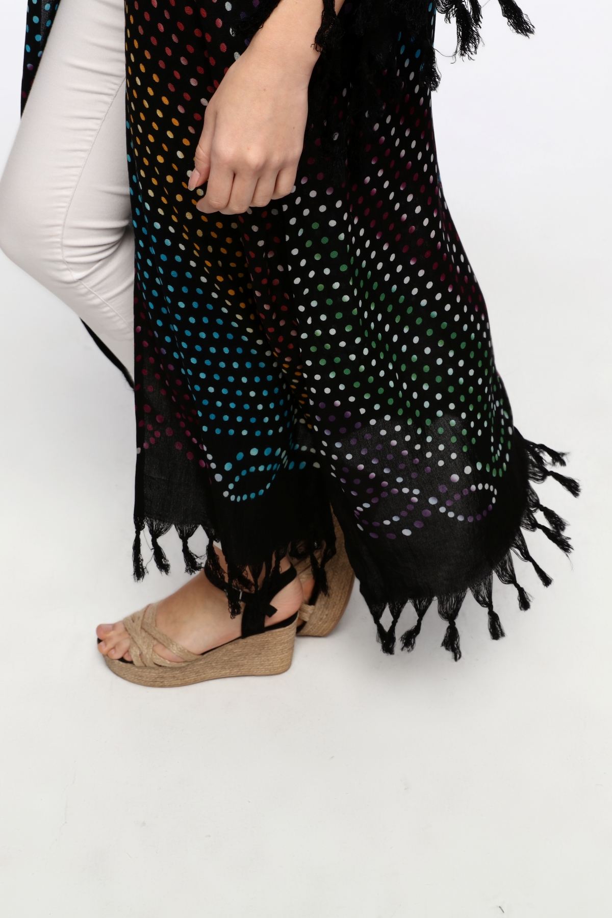 Kimono/Kaftan(Desen-70) Taş Baskı Pamuk - Görsel 12