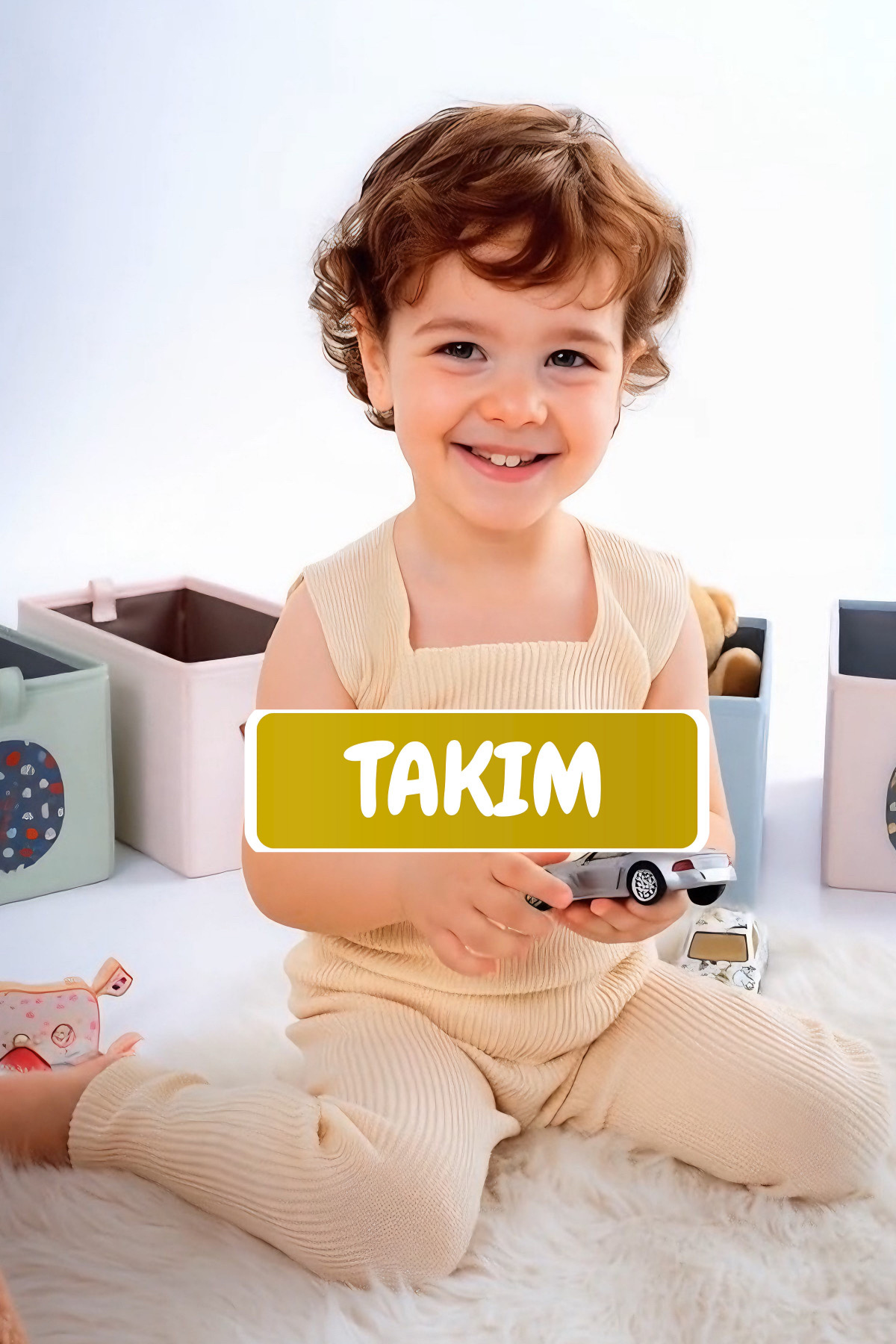 Kız/Erkek(Uyumlu)TAKIM Çocuk Atlet ve Tayt(Ekru) Kastamonu Fanilası