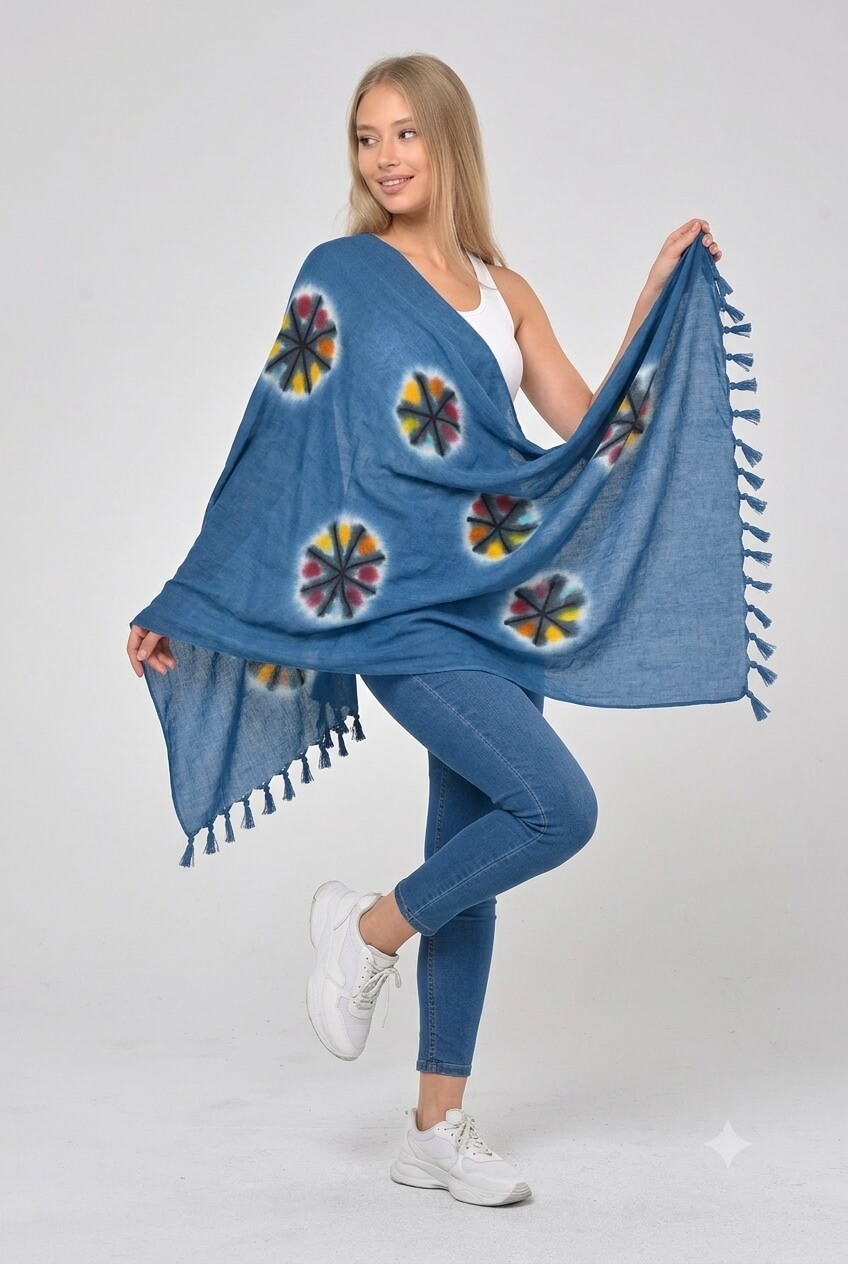 Batik Şal(Desen-92) Taş Baskı - Görsel 3