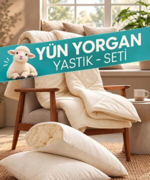 Yün Yorgan - Yastık - Seti(%100 Merinos Kuzu Yünü)